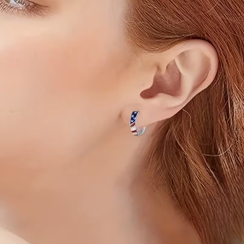 洗練されたリバティ・ホライゾン・フープピアス