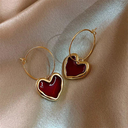 金色のハートピアス