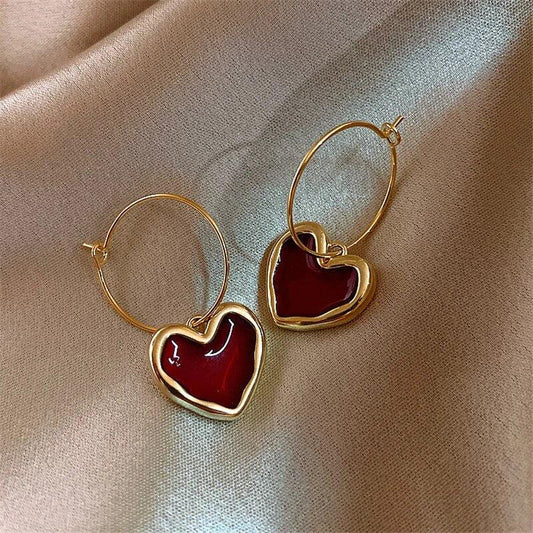 金色のハートピアス