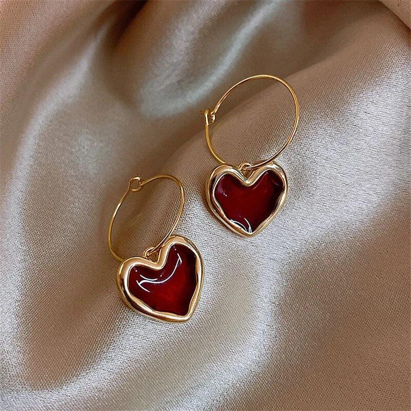 金色のハートピアス