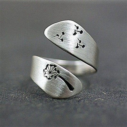 調整可能な手彫りのタンポポリング