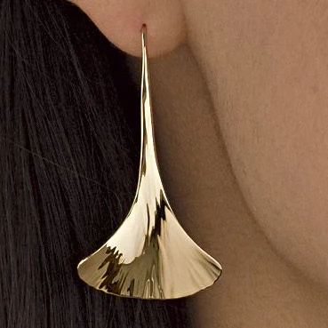 ヴィンテージ金メッキのぶら下がりピアス