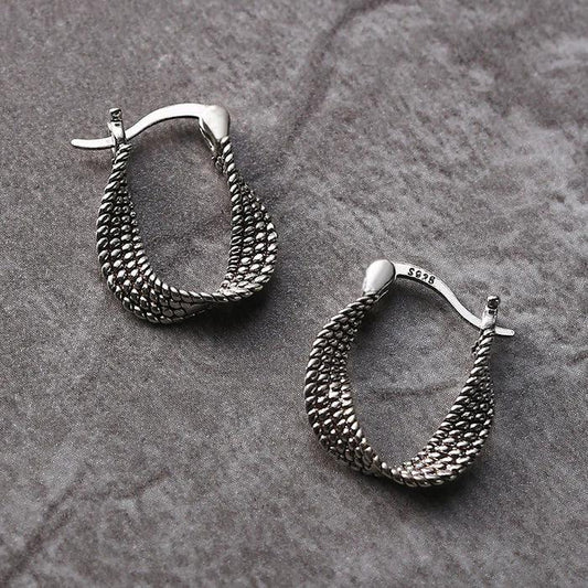 ヴィンテージ シルバーメッシュ ピアス